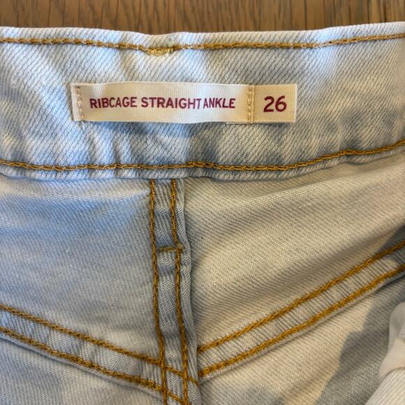 Levi’s Ribcage Straight Ankle Jeans Size 26 - Picture 5 of 8